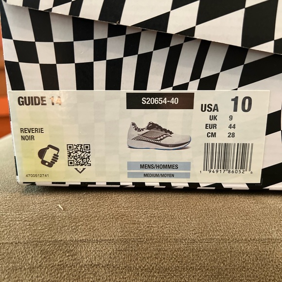 Saucony Guide 14 Reverie Noir Running Shoes Mens Size 10 - Picture 4 of 4